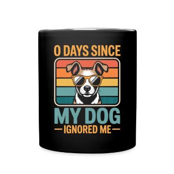 0 Days Since My Cat Ignored Me Cat Lover - Tasse einfarbig - Schwarz - Vorne
