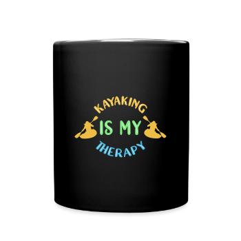 Kajak Kajakfahren - Tasse einfarbig - Schwarz - Vorne