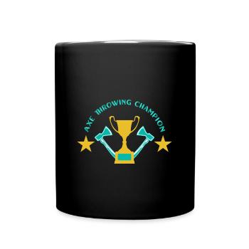 Axe throw axe throwing - Full Colour Mug - black - Front