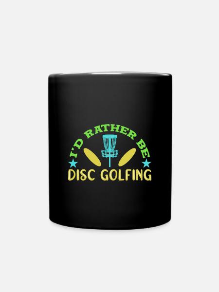 Disc Golf Frisbee - Full Colour Mug - black