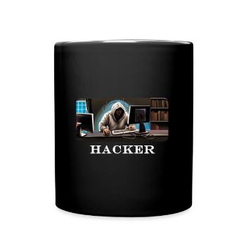 hacker - Tasse einfarbig - Schwarz - Vorne