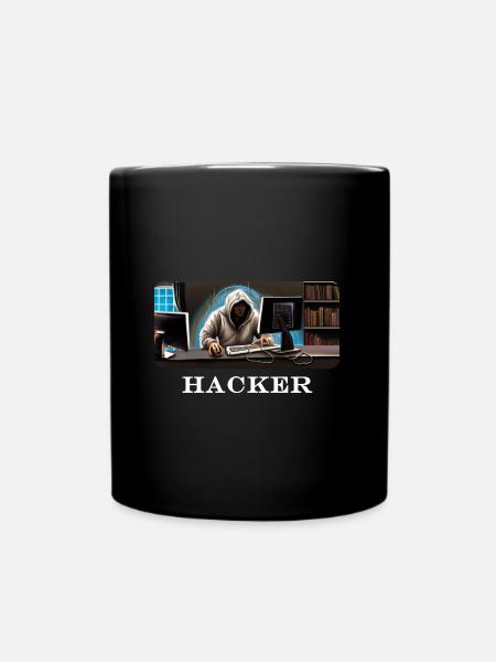 hacker - Tasse einfarbig - Schwarz
