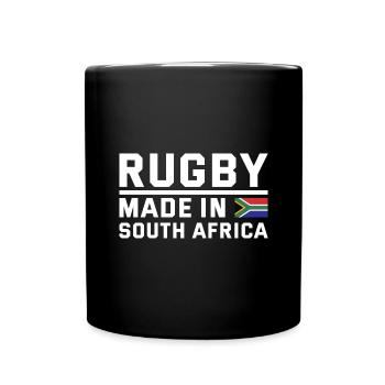 Ruby Made In South Africa South Africa Rugby - Full Colour Mug - black - Front