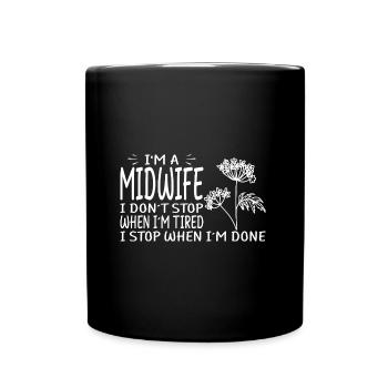 Les dictons des sages-femmes | Cadeaux d’obstétricienne sage-femme - Mug uni - noir - Devant
