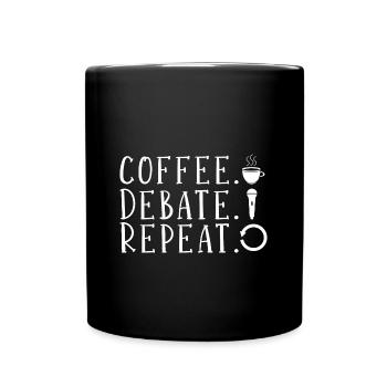 Debating Debate Arguing - Full Colour Mug - black - Front