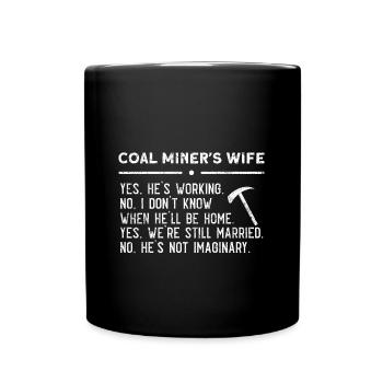 Mine Minenarbeiter - Tasse einfarbig - Schwarz - Vorne