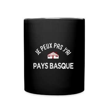 je peux pas j ai pays basque cadeaur pour basque - Mug uni - noir - Devant