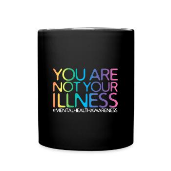 Mental Health Mentale Gesundheit - Tasse einfarbig - Schwarz - Vorne