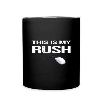 gamer nerds online gameplay rush zocker community - Tasse einfarbig - Schwarz - Vorne