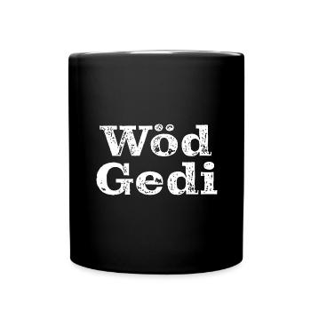 Wöd Gedi Bester Gedi sein Patenonkel fragen Taufe - Tasse einfarbig - Schwarz - Vorne
