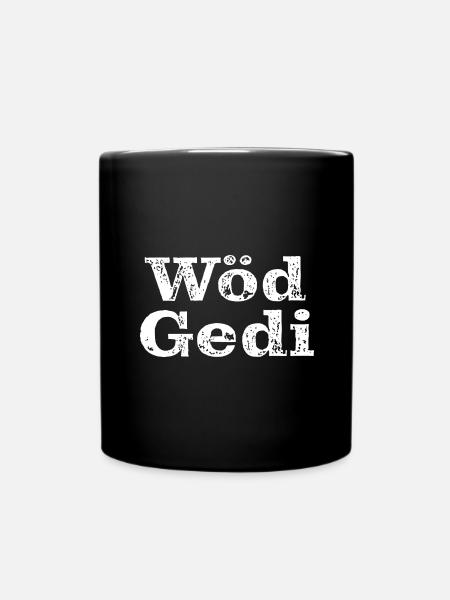 Wöd Gedi Bester Gedi sein Patenonkel fragen Taufe - Tasse einfarbig - Schwarz