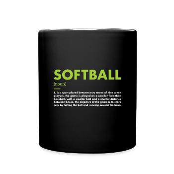 Sport Definition Softball - Tasse einfarbig - Schwarz - Vorne