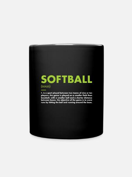 Sport Definition Softball - Tasse einfarbig - Schwarz