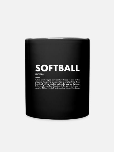 Sport Definition Softball - Tasse einfarbig - Schwarz