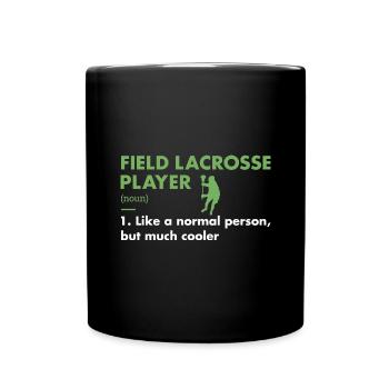 Sport Player Definition Field Lacrosse - Full Colour Mug - black - Front