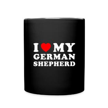 J’aime mon berger allemand - Mug uni - noir - Devant