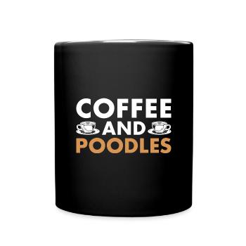 Coffee And Poodle - Full Colour Mug - black - Front