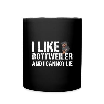 J’aime Rottweiler et je ne peux pas mentir - Mug uni - noir - Devant