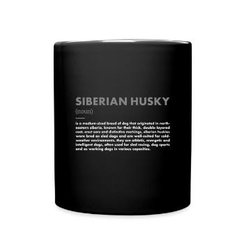 Husky sibérien Définition - Mug uni - noir - Devant
