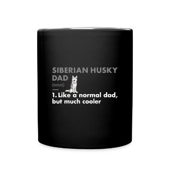 Définition du papa husky sibérien - Mug uni - noir - Devant