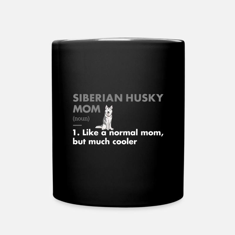Siberian Husky Mom Definition - Tasse einfarbig - Schwarz