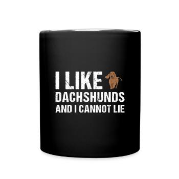 J’aime le teckel et je ne peux pas mentir - Mug uni - noir - Devant
