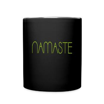 Namaste Tshirt - Tasse einfarbig - Schwarz - Vorne