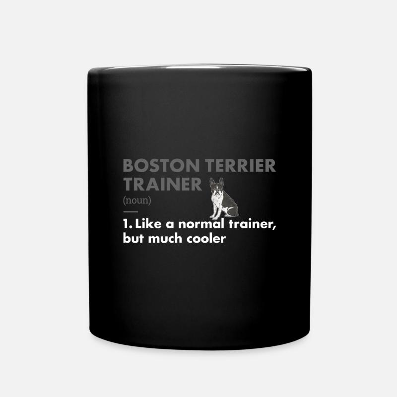 Définition de l’entraîneur Boston Terrier - Mug uni - noir