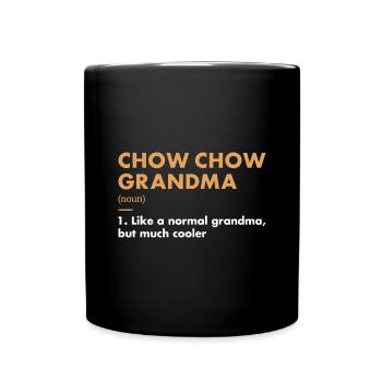 Chow Chow Grandma définition - Mug uni - noir - Devant