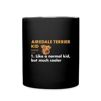 Airedale Terrier Kid Définition - Mug uni - noir - Devant