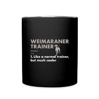 Dresseur de braques de Weimar - Mug uni - noir - Devant