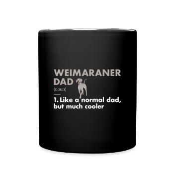 Définition de papa braque de Weimar - Mug uni - noir - Devant