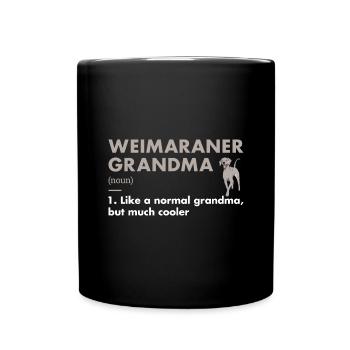 Définition de la grand-mère braque de Weimar - Mug uni - noir - Devant