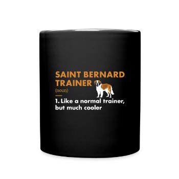Saint Bernard Trainer Definiton - Full Colour Mug - black - Front