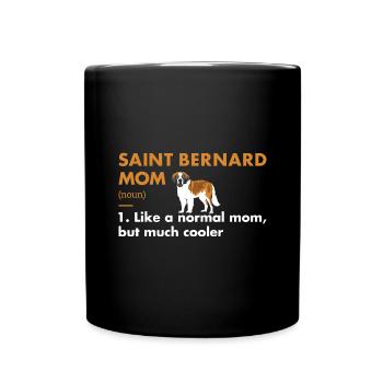 Définition de la maman Saint-Bernard - Mug uni - noir - Devant