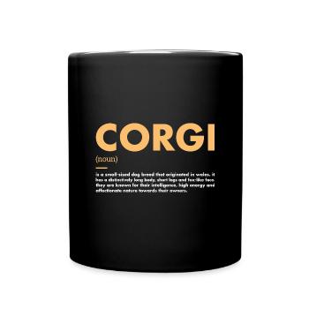 Définition du chien Corgi - Mug uni - noir - Devant