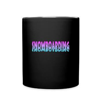 snowboarding - Tasse einfarbig - Schwarz - Vorne
