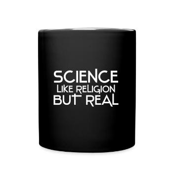 Atheismus Wissenschaft - Tasse einfarbig - Schwarz - Vorne