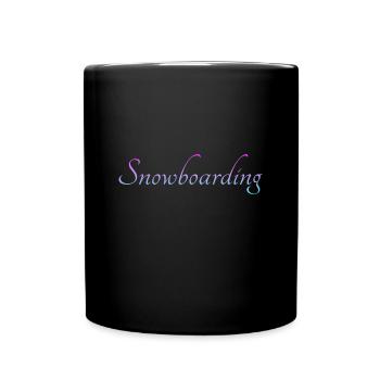snowboarding - Tasse einfarbig - Schwarz - Vorne