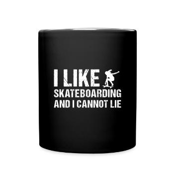 Sport J’aime le skateboard - Mug uni - noir - Devant
