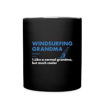 Sport Grandma Windsurfing - Full Colour Mug - black - Front
