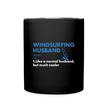 Sport Husband Windsurfing - Full Colour Mug - black - Front