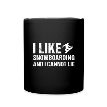 Sport I Like Snowboarding - Tasse einfarbig - Schwarz - Vorne