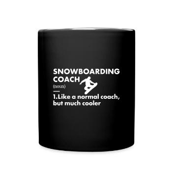 Sport Coach Snowboarding - Tasse einfarbig - Schwarz - Vorne