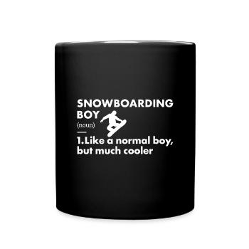 Sport Boy Snowboarding - Tasse einfarbig - Schwarz - Vorne