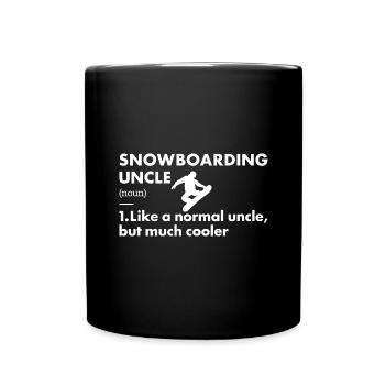 Sport Uncle Snowboarding - Tasse einfarbig - Schwarz - Vorne