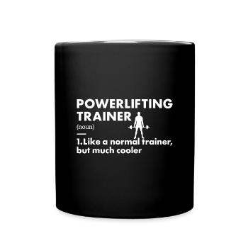 Sport Trainer Powerlifting - Tasse einfarbig - Schwarz - Vorne