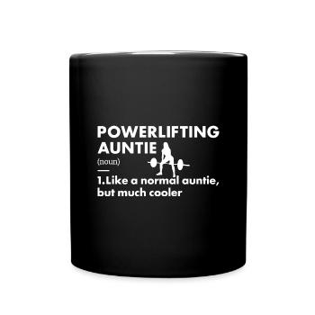 Sport Auntie Powerlifting - Full Colour Mug - black - Front