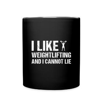 Sport J’aime l’haltérophilie - Mug uni - noir - Devant