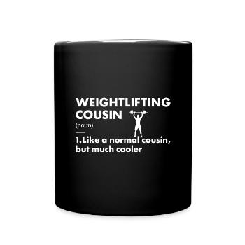Sport Cousin Définition Haltérophilie - Mug uni - noir - Devant